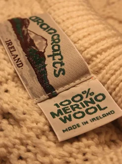 Outlet Sweater Shop Men's Traditional Aran Turtleneck Sweater