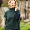 Outlet Sweater Shop Merino Wool and Cashmere Short Sleeve Sweater Olive
