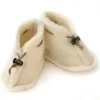 Online Sweater Shop Merino Wool Baby Booties - Natural