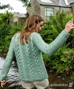 Outlet Sweater Shop Primrose Aran Sweater Sage
