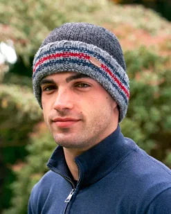 Clearance Sweater Shop Rib Pullon Turnup Hat Charcoal Grey
