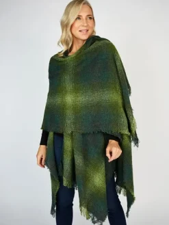 New Sweater Shop Ruanna Celtic Cape Green Check