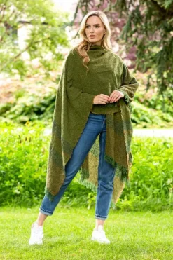 Online Sweater Shop Ruanna Celtic Cape Moss Green