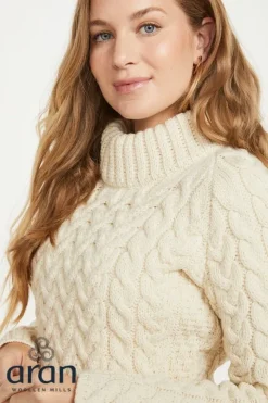 Discount Sweater Shop Shaped Crew Neck Sweater Merino Wool Natural