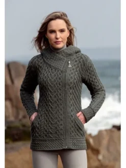 Hot Sweater Shop Side Zip Cardigan with Hoody