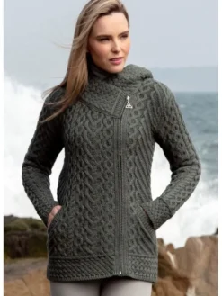 Hot Sweater Shop Side Zip Cardigan with Hoody