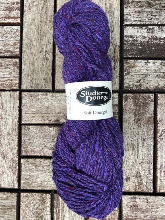 Online Sweater Shop Soft Donegal Knitting Wool Purple 100g