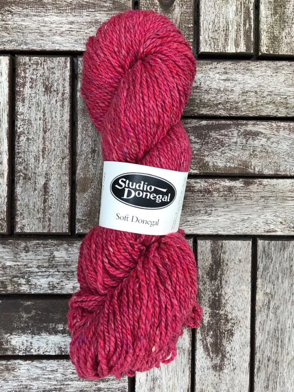 Fashion Sweater Shop Soft Donegal Knitting Wool Pink 100g