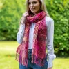 Best Sweater Shop Suantrai of Ireland Open Weave Wool Scarf Pink