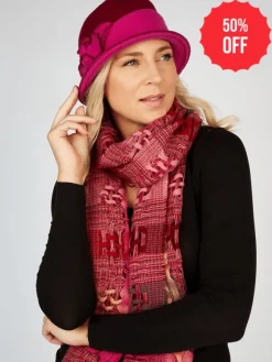 Best Sweater Shop Suantrai of Ireland Open Weave Wool Scarf Pink
