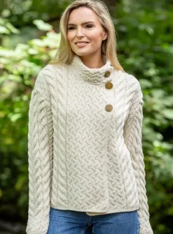 Sale Sweater Shop Super Soft Aran Button Cardigan