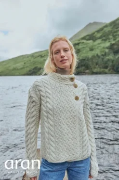 Sale Sweater Shop Super Soft Aran Button Cardigan
