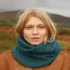 Hot Sweater Shop Super Soft Aran Snood Blue Irish Sea