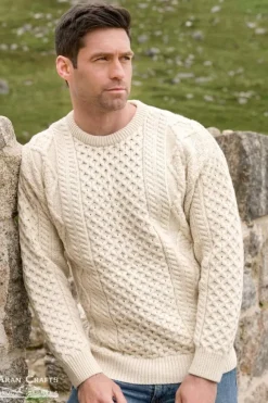 Outlet Sweater Shop Super Soft Crew Neck Sweater - Natural