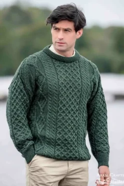 Fashion Sweater Shop Super Soft Crew Neck Sweater Army Green