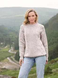 Fashion Sweater Shop Super Soft Crew Neck Sweater Oatmeal