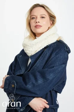 Discount Sweater Shop Super Soft Irish Aran Snood Natural