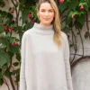 Best Sweater Shop Super Soft Merino Wool / Cashmere Sweater - Beige