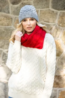 Discount Sweater Shop Super Soft merino Wool Infinity scarfu00a0 red