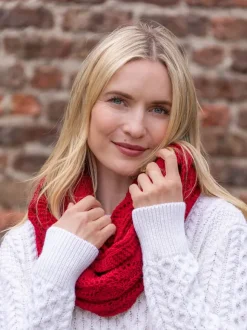 Discount Sweater Shop Super Soft merino Wool Infinity scarfu00a0 red