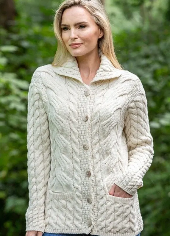 Hot Sweater Shop Super Soft Merino Wool Ladies Cardigan