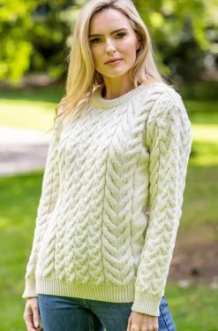 Outlet Sweater Shop Super Soft Merino Wool Sweater Natural