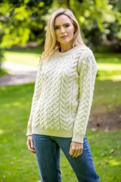 Outlet Sweater Shop Super Soft Merino Wool Sweater Natural