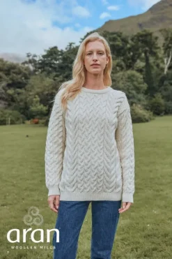 Outlet Sweater Shop Super Soft Merino Wool Sweater Natural