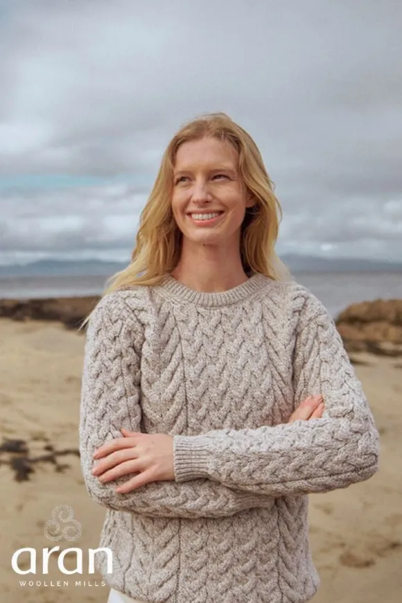 Fashion Sweater Shop Super Soft Merino Wool Sweater Oatmeal