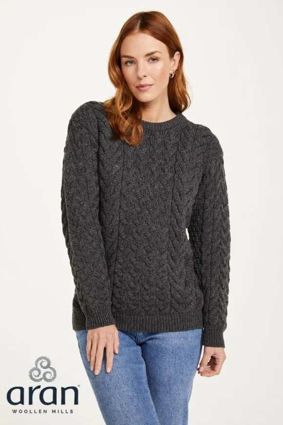 Fashion Sweater Shop Super Soft Merino Wool Sweater Charcoal