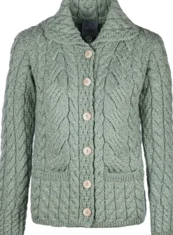Clearance Sweater Shop Supersoft Merino Wool Cardigan Green
