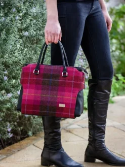 Online Sweater Shop The Emily Irish Tweed Bag Pink 223