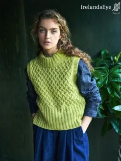 Discount Sweater Shop Trellis Crop Vest Apple Green