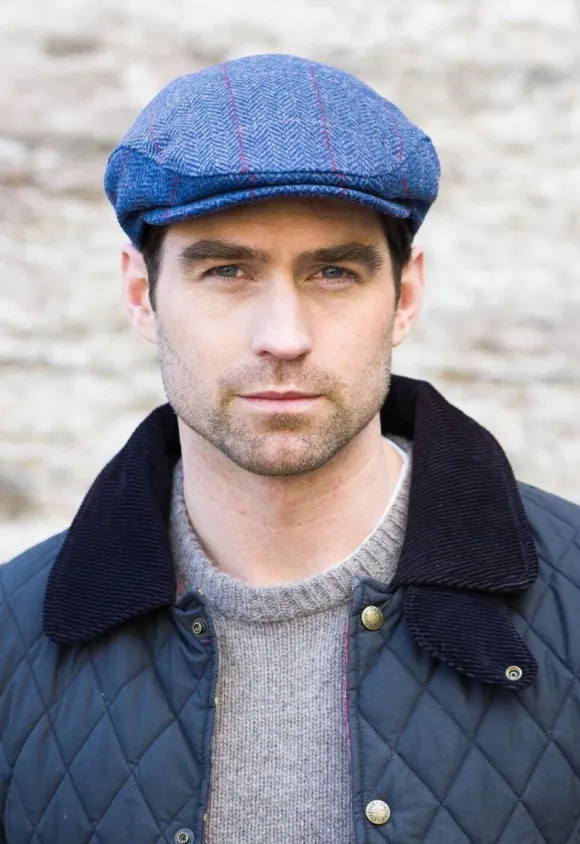 Sale Sweater Shop Trinity Cap Light Blue Herringbone col.110