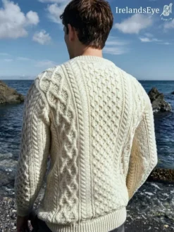 Clearance Sweater Shop Unisex Heavyweight Aran Sweater Natural