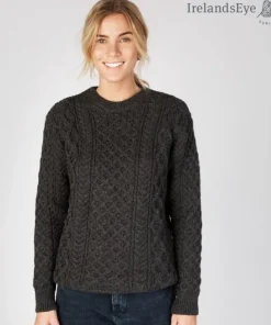Sale Sweater Shop Unisex Heavyweight Aran Sweater Graphite