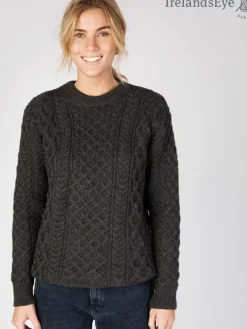 Sale Sweater Shop Unisex Heavyweight Aran Sweater Graphite