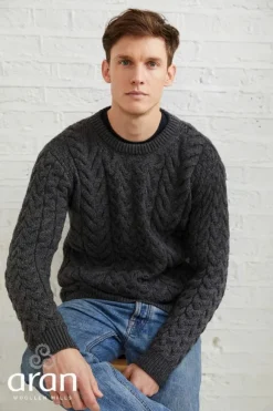 New Sweater Shop Unisex Super Soft Merino Wool Sweater Charcoal