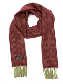 Discount Sweater Shop Wool and Cashmere Herringbone Scarf - 2413