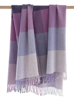 New Sweater Shop Wool and Cashmere Throw Lilac Col.1442