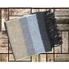 Fashion Sweater Shop Wool Cashmere Scarf Made in Ireland - Blue/Grey/Beige Mix 8003