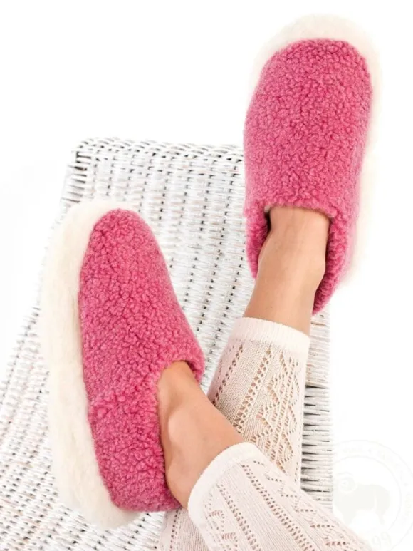 New Sweater Shop Wool Slippers Pink